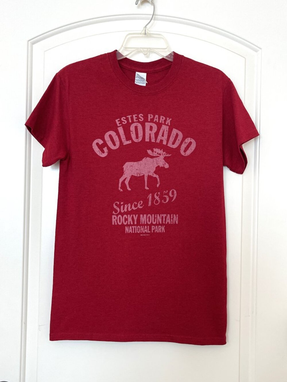 New Estes Park Colorado Tee Shirt Rocky Mountain National Park Red Small